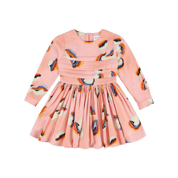 morley blush dress with pleats Morley Rose Bellprint Tempo Dress