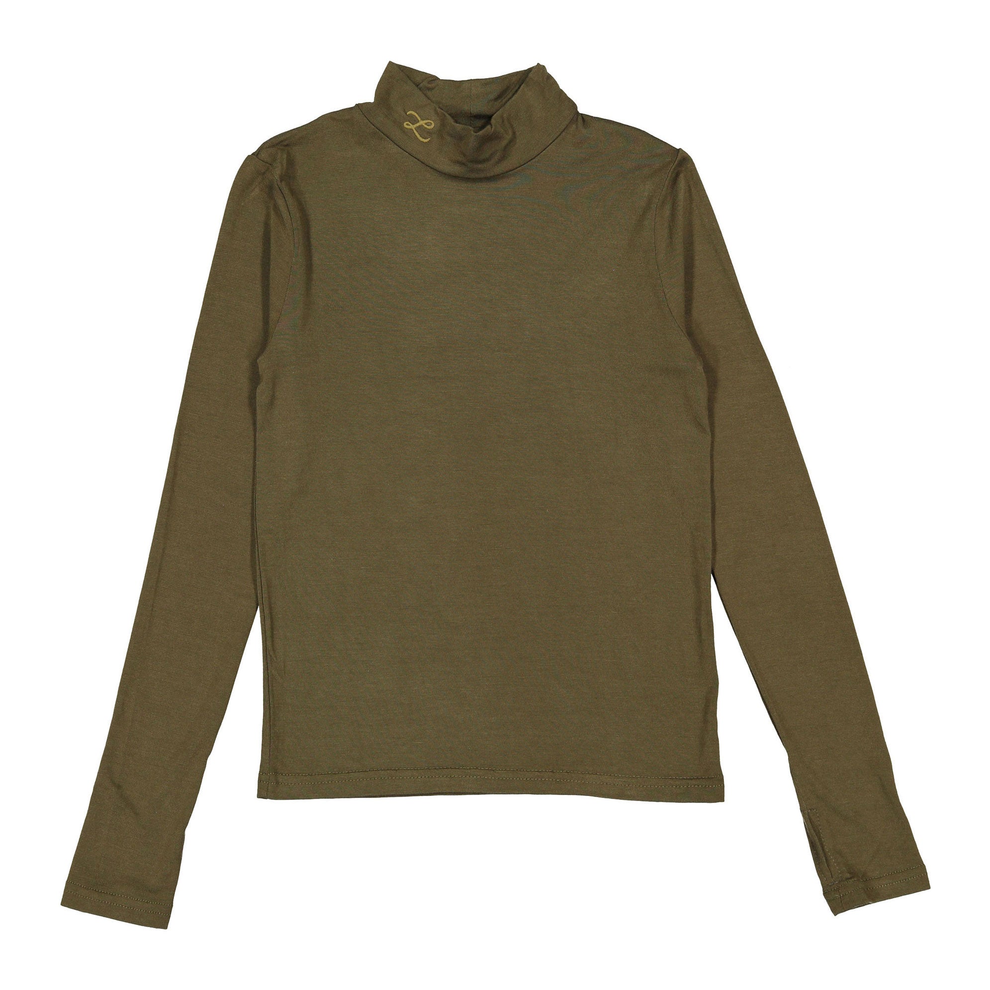 L by Ladida Olive Basic Turtleneck