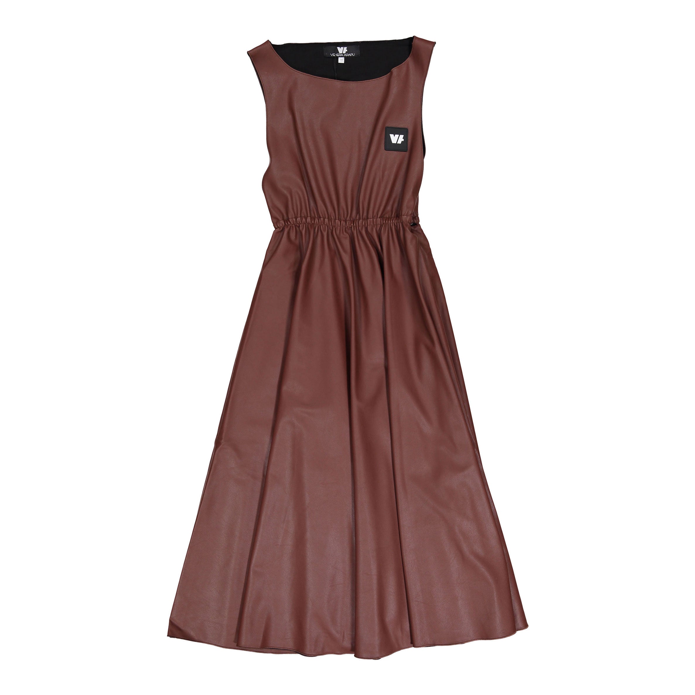 Venera Arapu Brown Leather Lushycloud Dress – Ladida