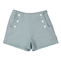 Boys and Arrows Teal Button Shorts
