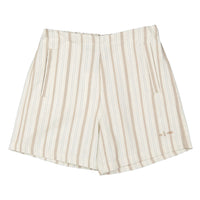 Boys and Arrows Light Khaki Striped Shorts