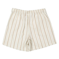 Boys and Arrows Light Khaki Striped Shorts