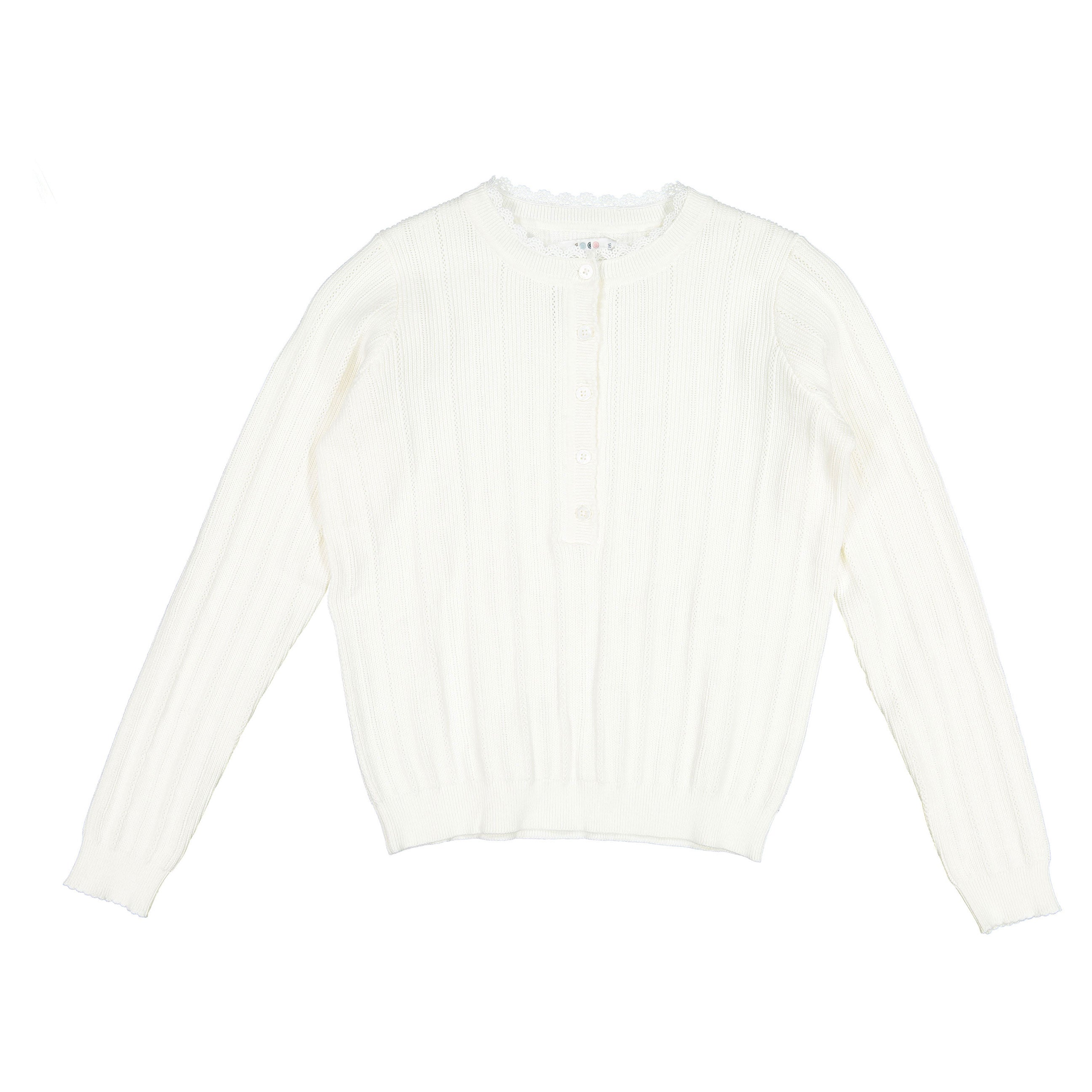 Coco Blanc Pointelle Sweater - Ivory Coco Blanc Pointelle Sweater - Ivory