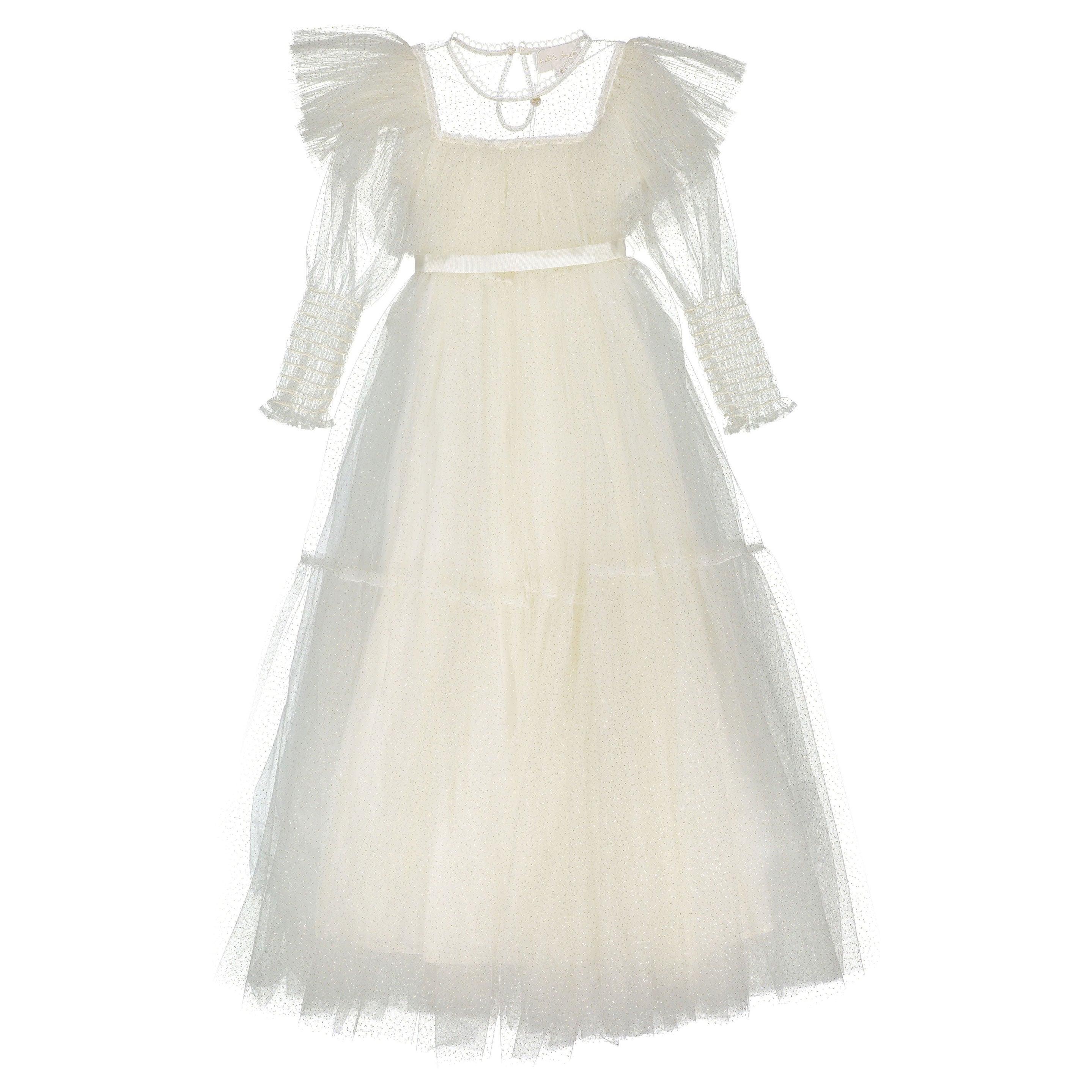 Petite Gold White Glitter Tulle Gown 16 Petite Gold White Glitter Tulle Gown 16