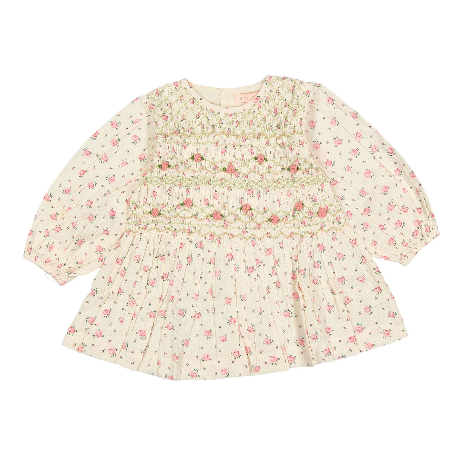 Bonjour Rosa Bloom Print Crepe Handsmock Blouse – Ladida