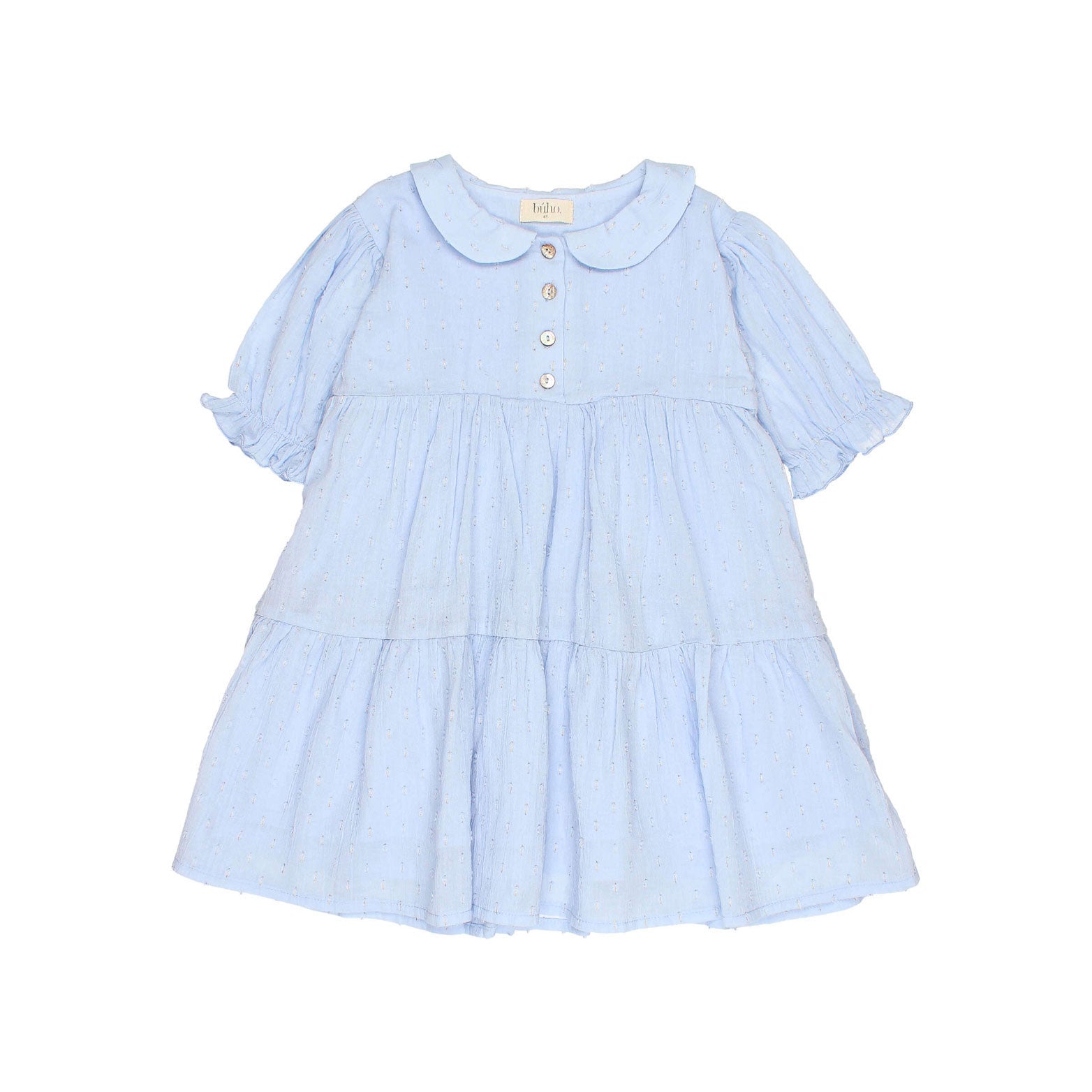 Buho Placid Blue Lurex Plumeti Dress – Ladida