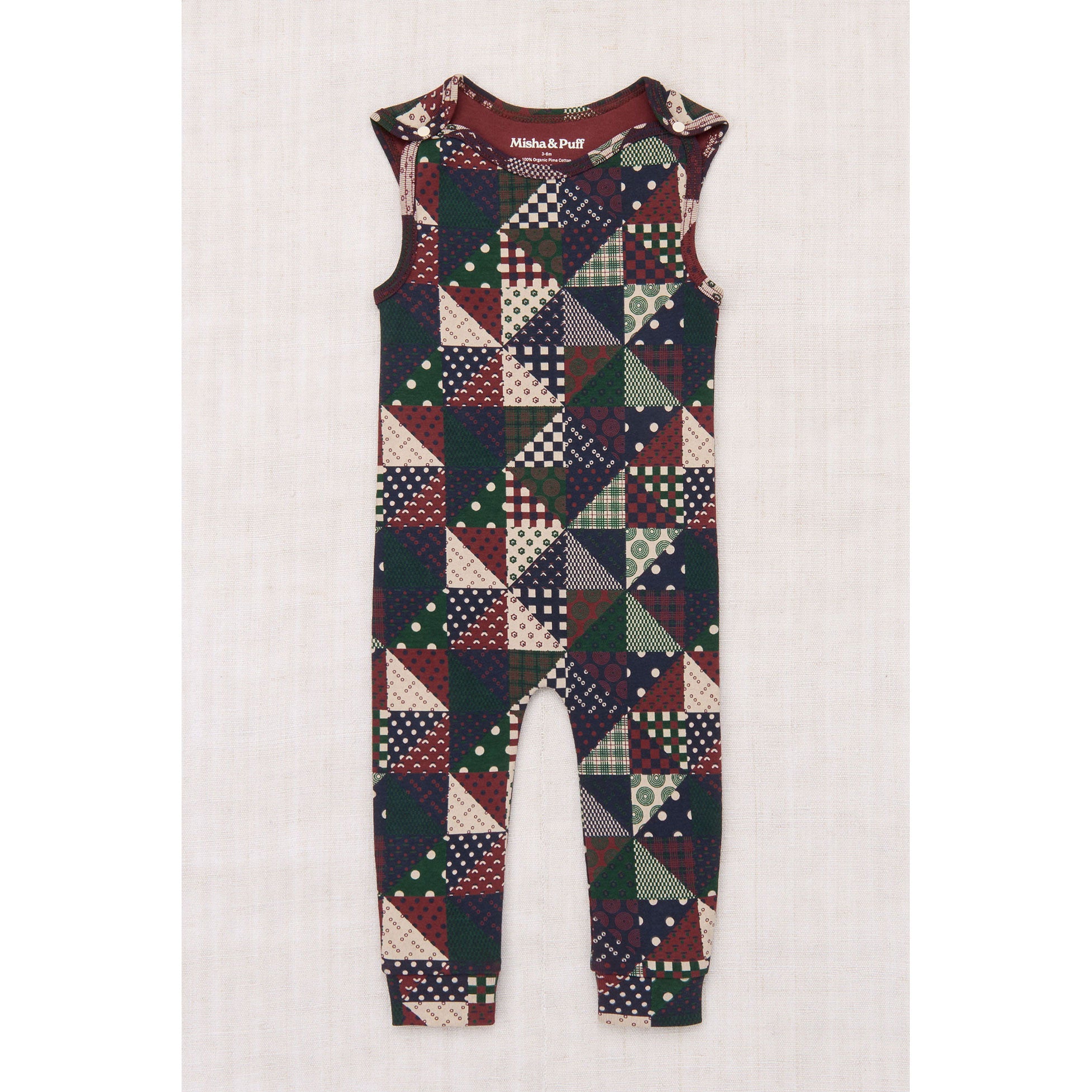 Misha and Puff Madder Root Patchwork Snap Overall – Ladida