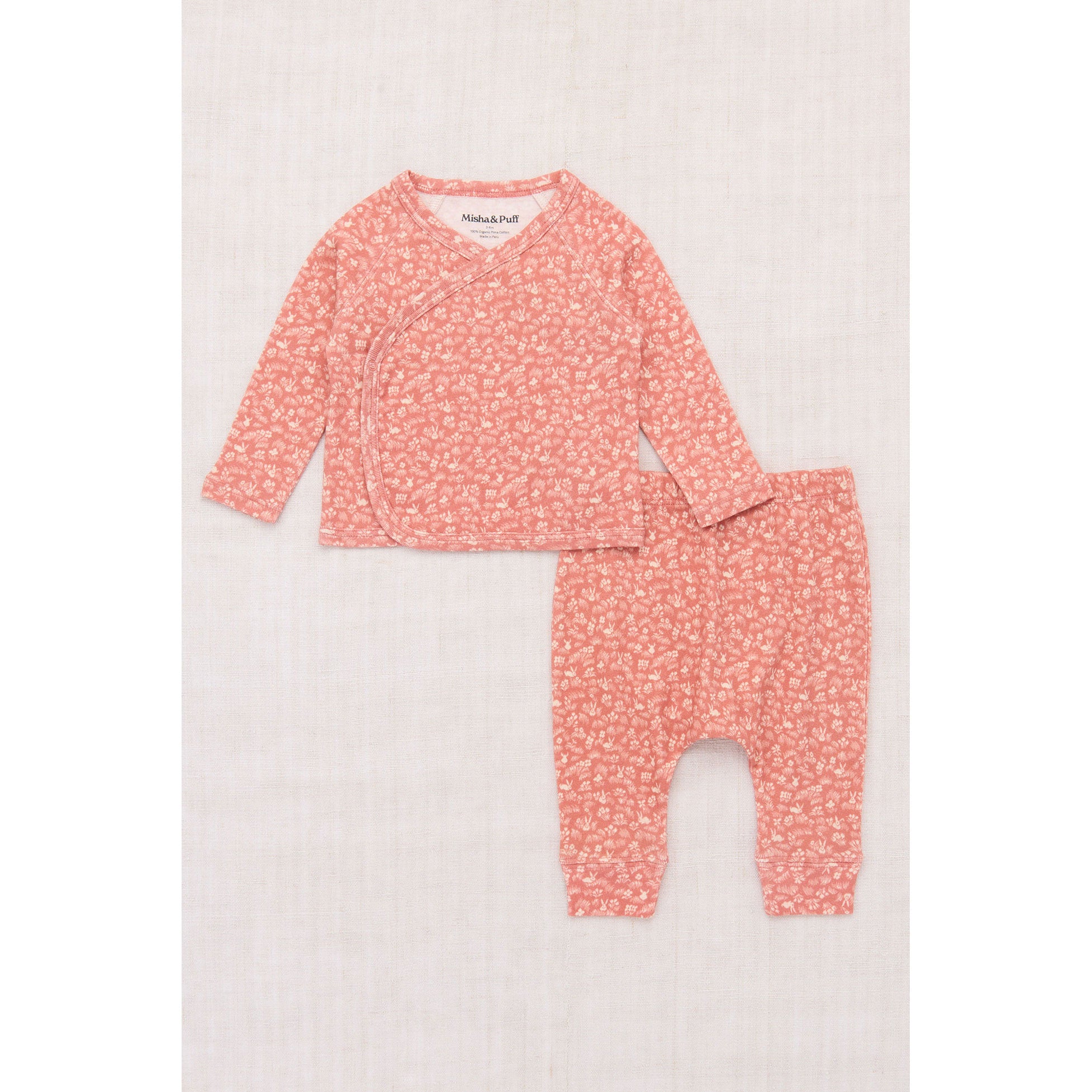 Misha and Puff Rosewood Bunny Meadow Baby Wrap Set – Ladida