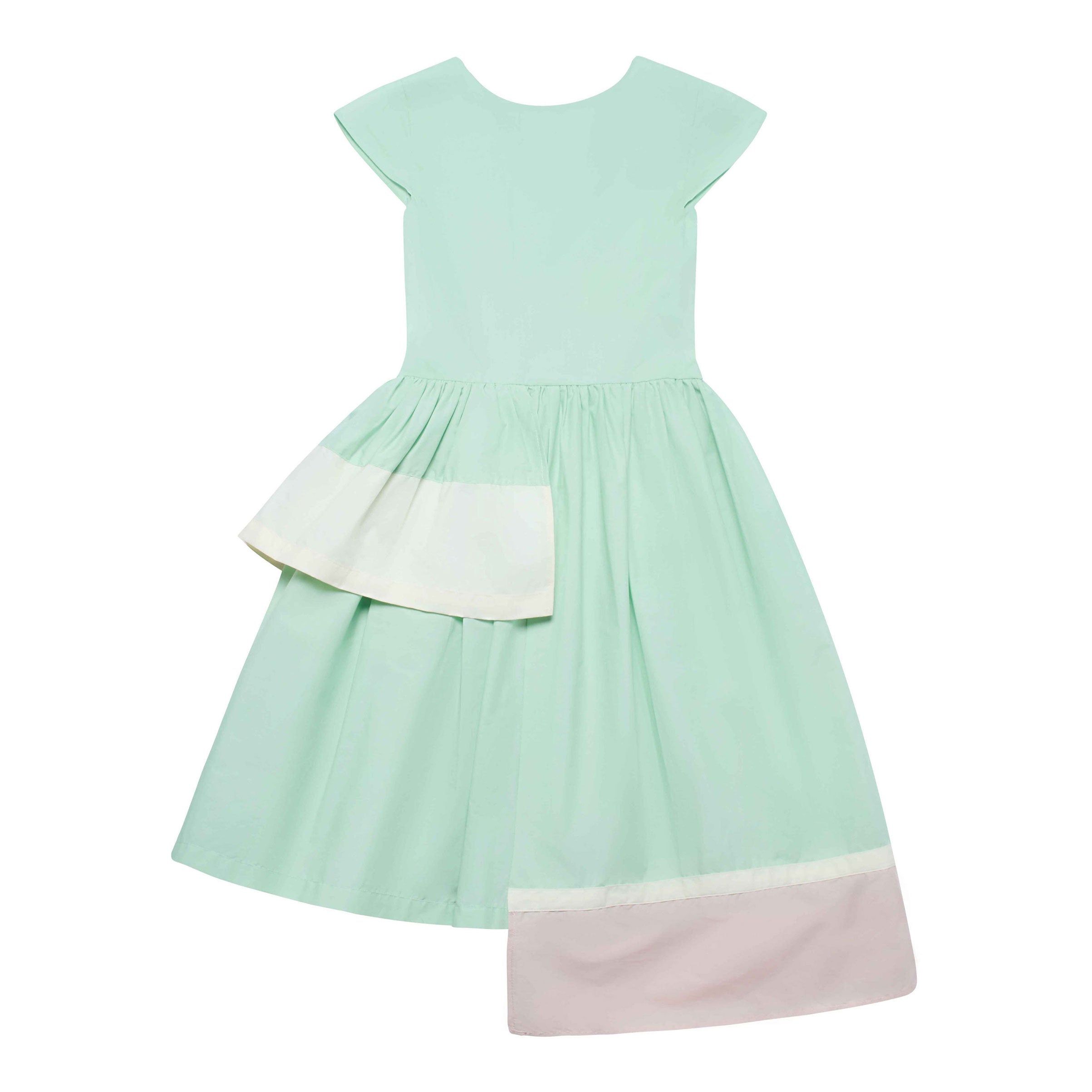 green lettuce dress ASOS Design Ribbed Long Sleeve Lettuce Hem Mini Dress in Khaki green
