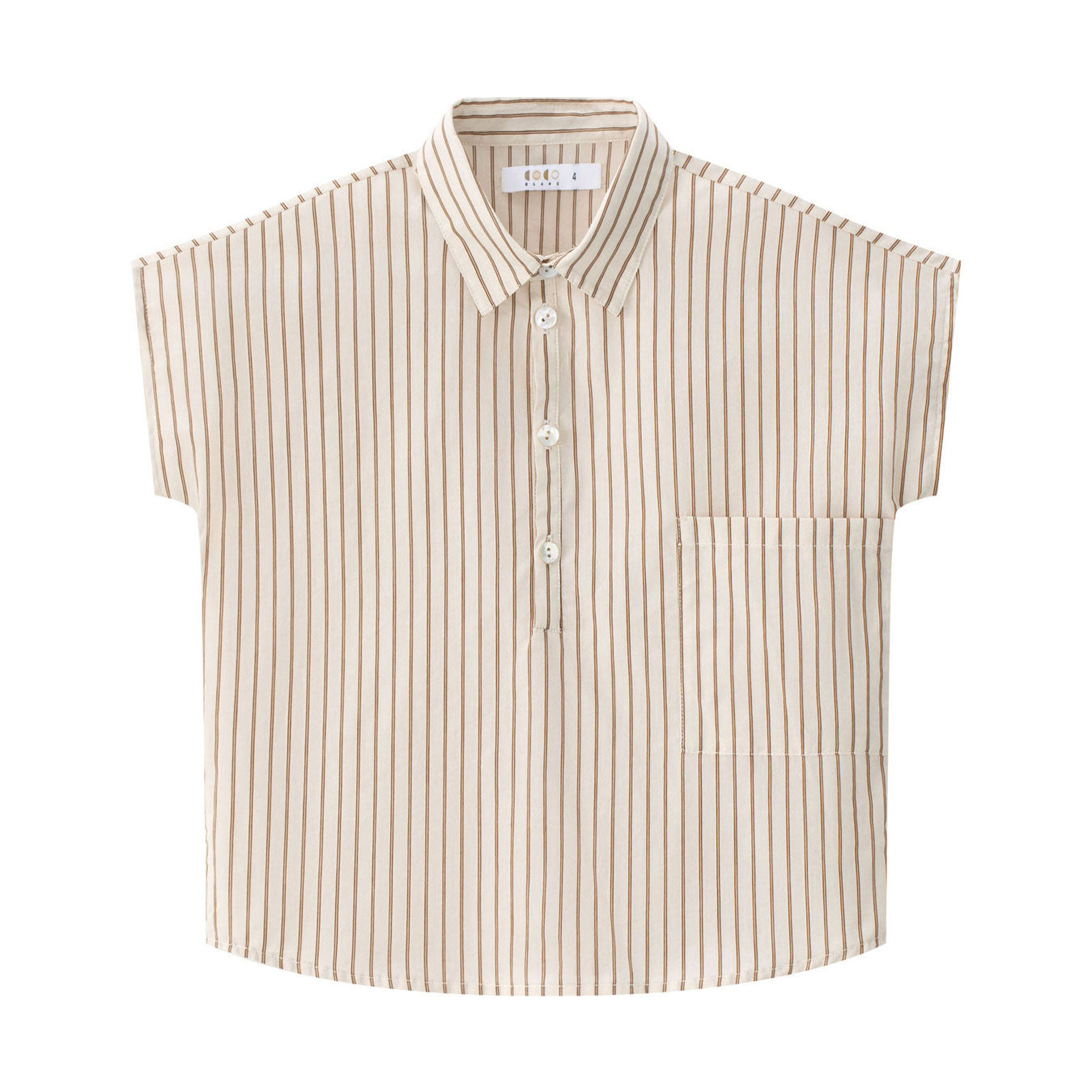 Coco Blanc Cream Striped Oversized Shirt – Ladida