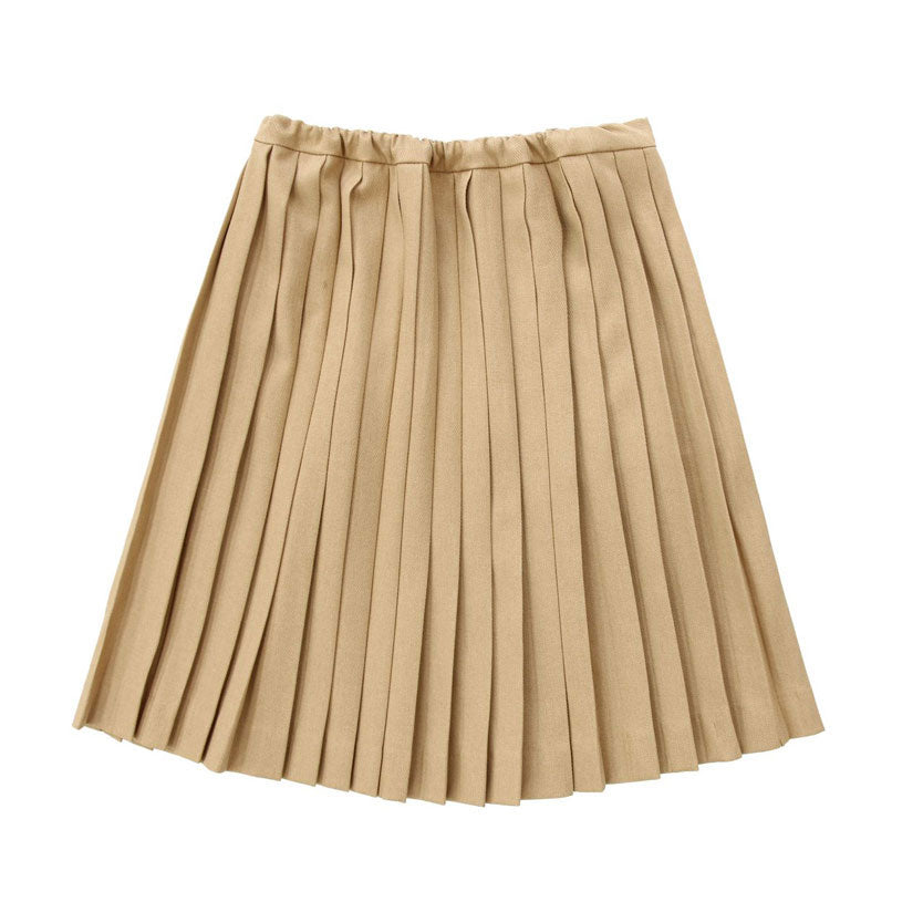Coco Blanc Camel Pleated Skirt – Ladida