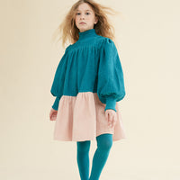The Middle Daughter Peacock/ Rose Quartz Double Whammy Dress