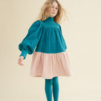 The Middle Daughter Peacock/ Rose Quartz Double Whammy Dress