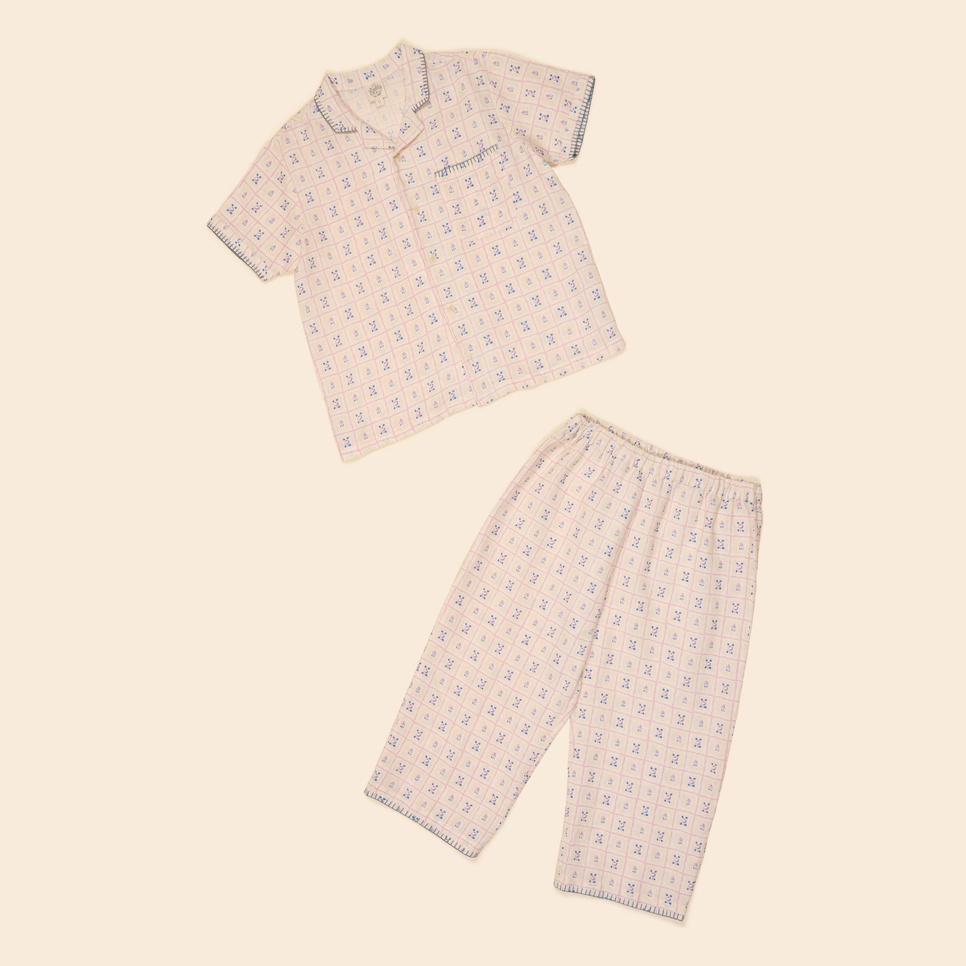 Apolina Rosepanel Cream Donny Print Trouser Set – Ladida