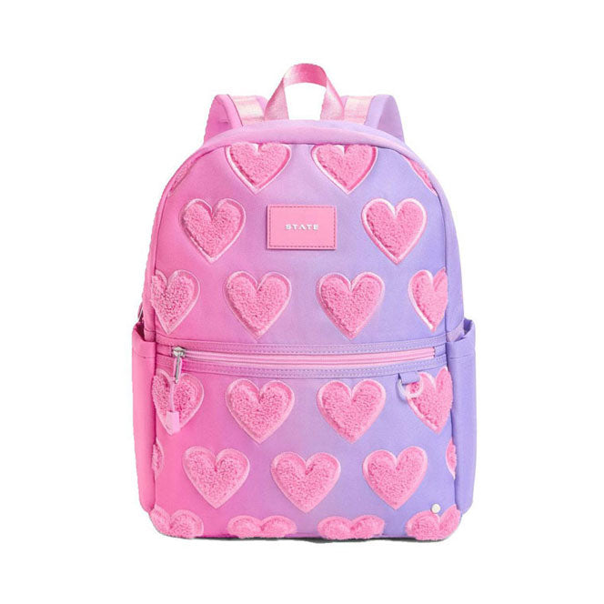 heart spike studded mini backpack State Bags Pink Ombre Fuzzy Hearts Kane covered in bold raised Colour:Yellow Brown Jansport backpack 20L ₹1099 cas-second-blade-type:Fish Scaler