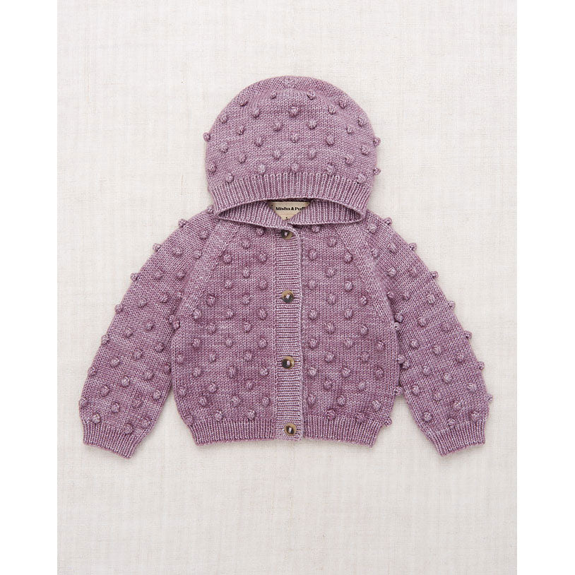 misha and puff ペリウィンクル Misha and Puff Periwinkle Hooded Popcorn Baby Cardigan – Ladida