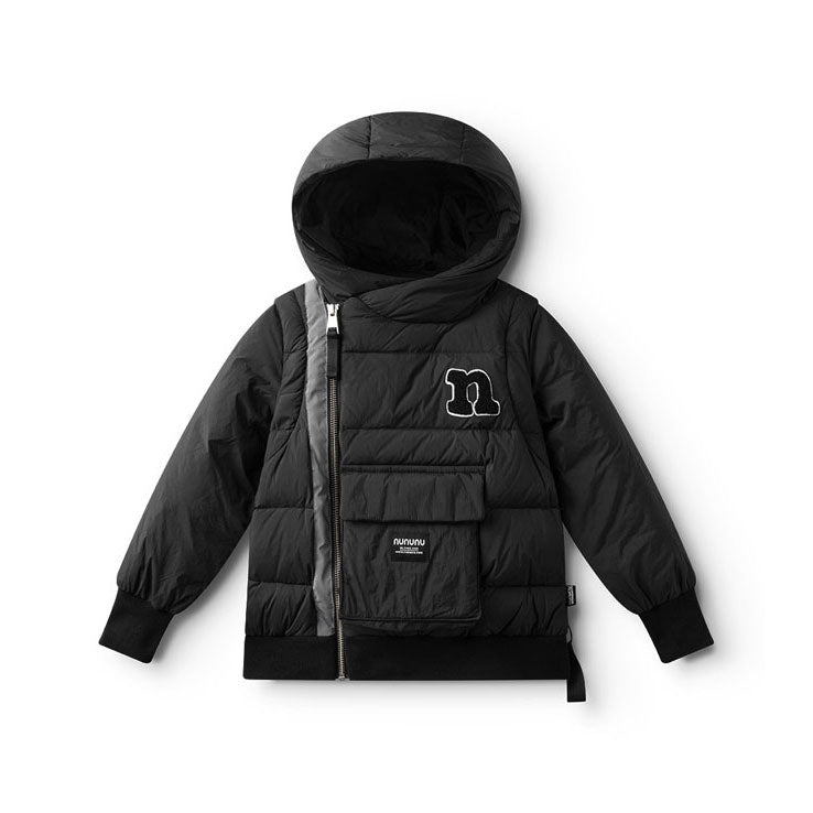 NUNUNU Hooded Leather Jacket main image 1
