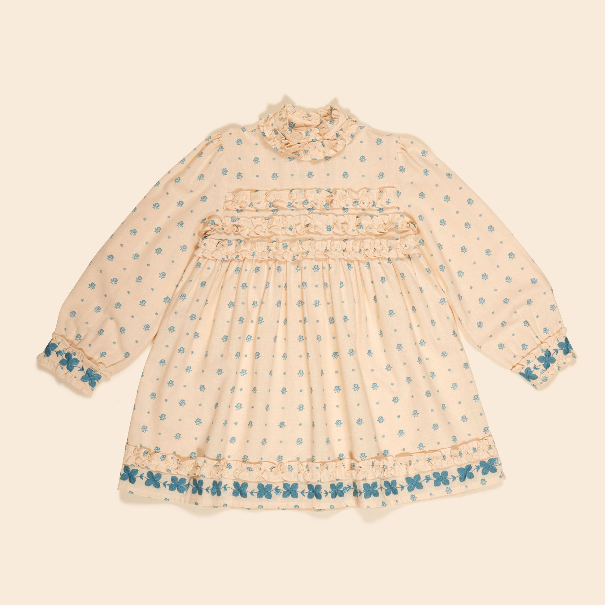 ワンピース Apolina PERNILLE SHIRTDRESS 3-5y Apolina Meadow Calico Cashew Pernille Dress – Ladida