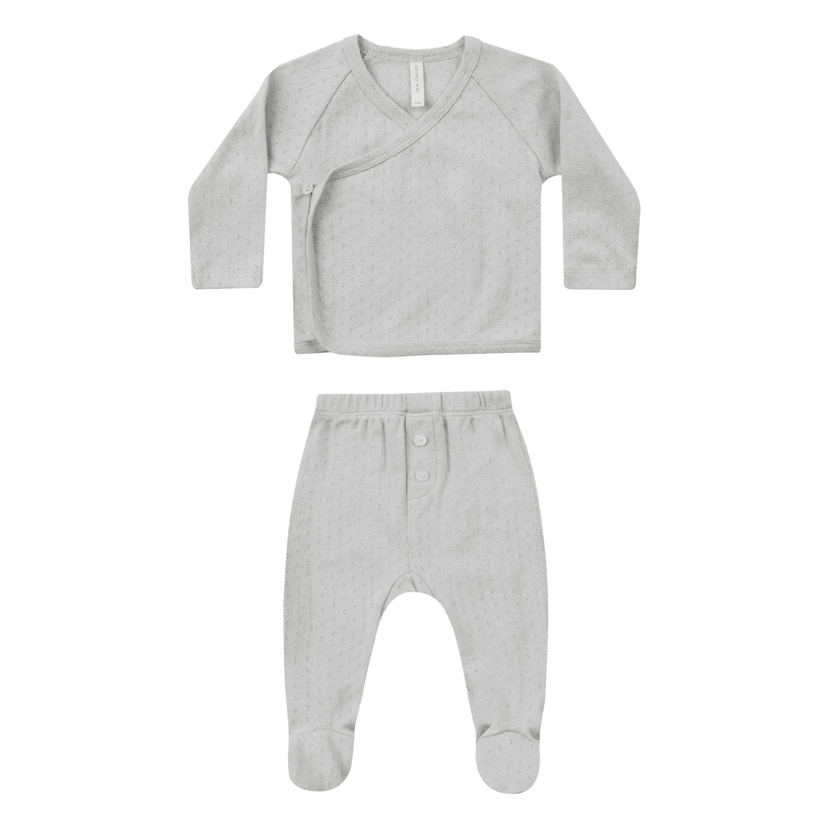 Quincy Mae Wrap Top and Footed Pant Set in Flower Field main image 0
