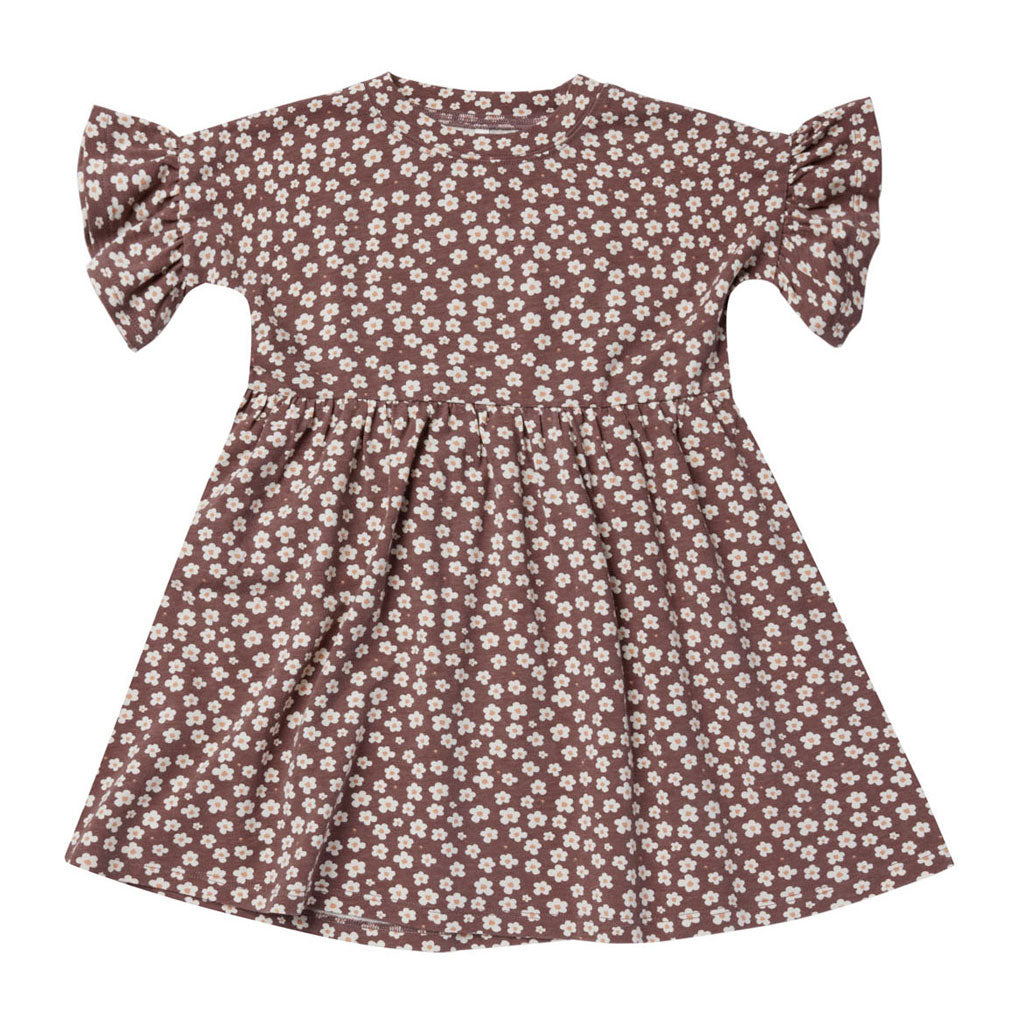 Rylee + Cru Jersey Babydoll Dress Plum Ditsy / 3-6M
