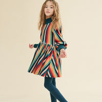 The Middle Daughter Multi Stripe Round Up Dress