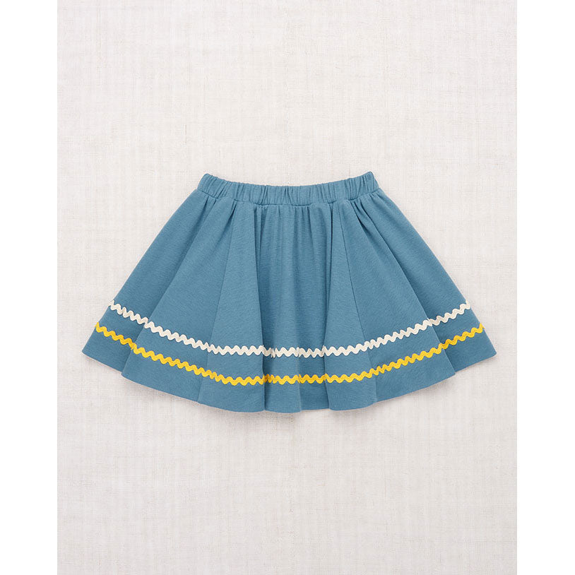 Misha and Puff Blue Smoke Rickrack Circle Skirt