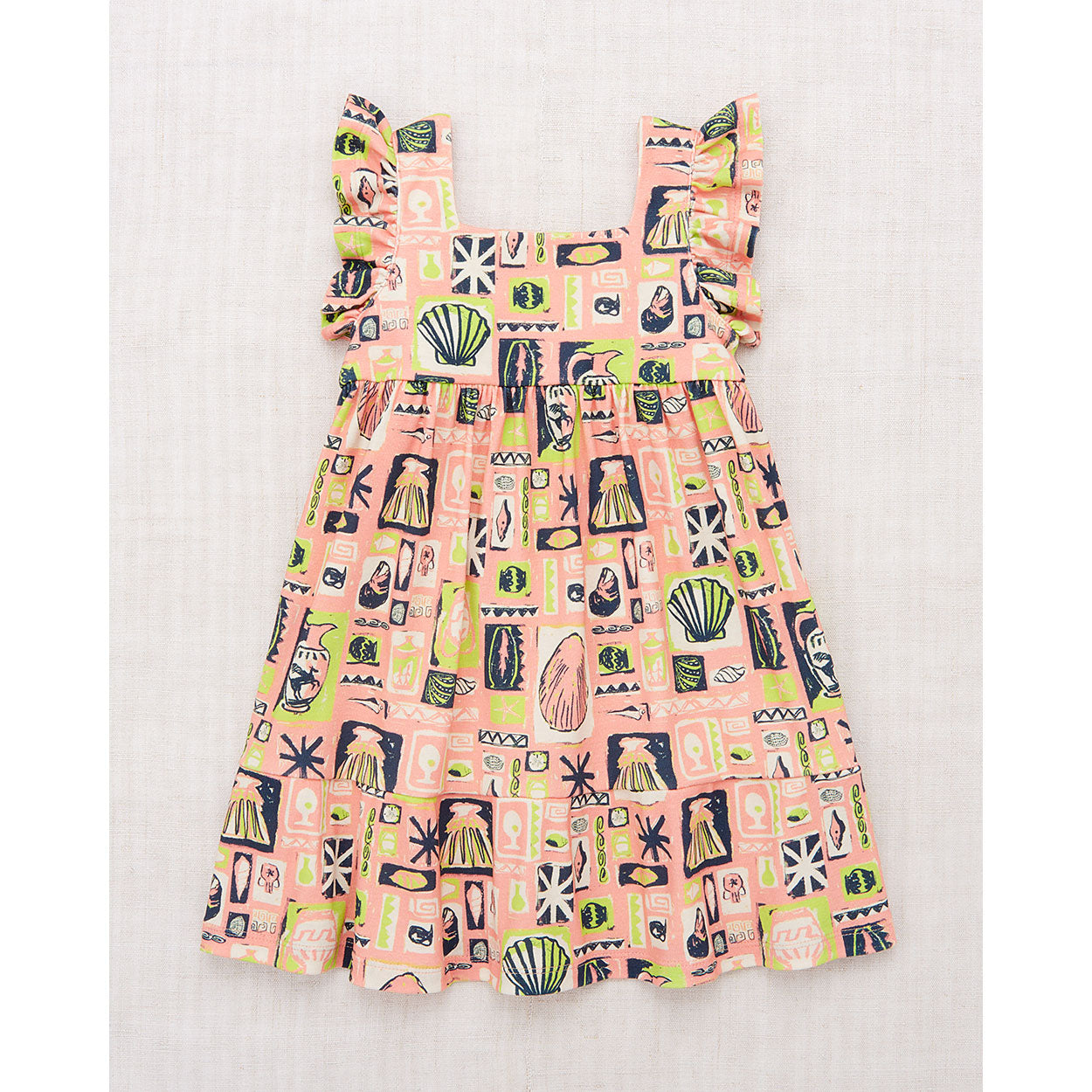 Ruffle-Sleeve-Dress---Flamingo 