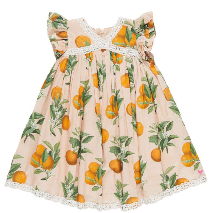 Pink Chicken Pink Botanical Oranges Katherine Dress Ladida Pink Chicken Pink Botanical Oranges Katherine Dress Ladida