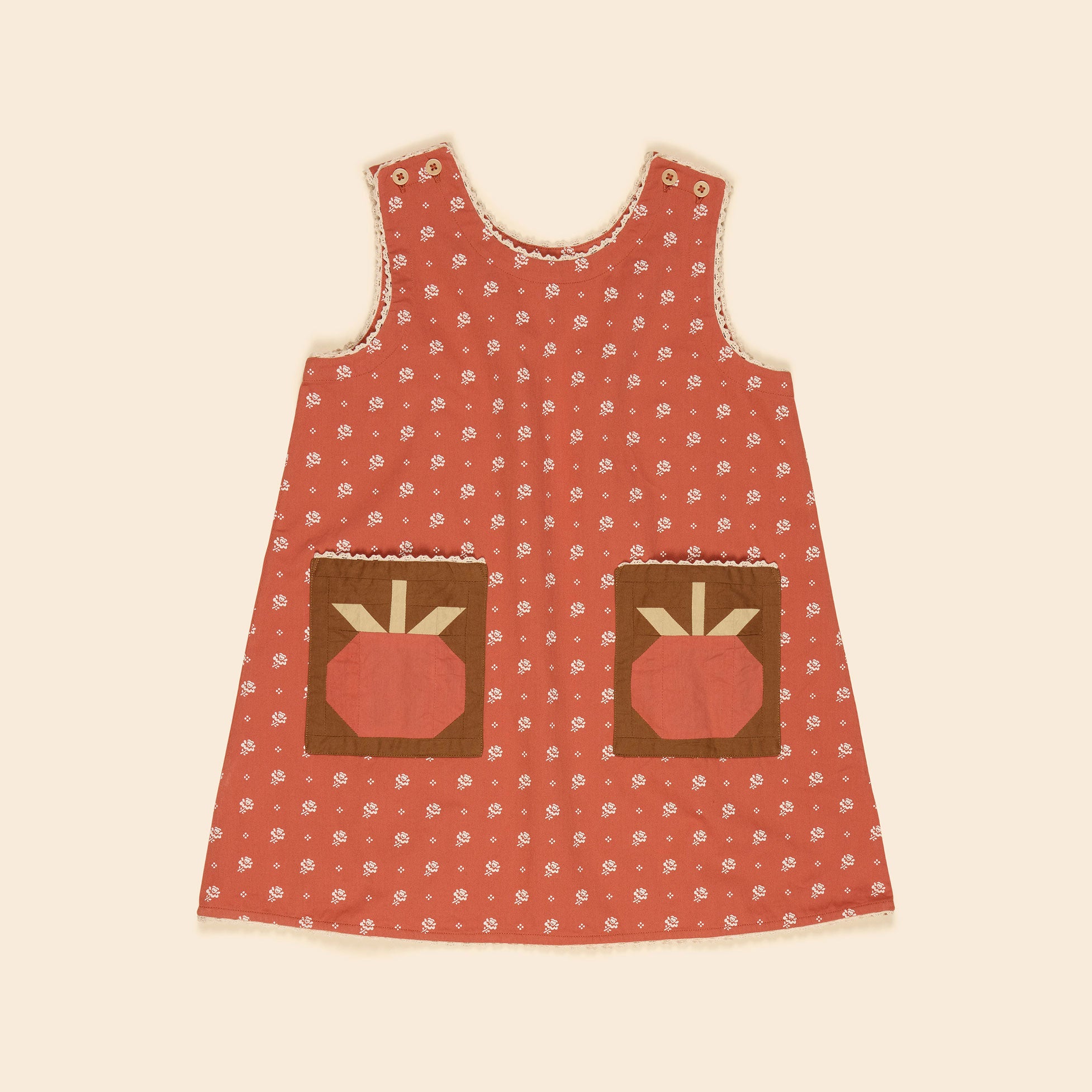 Apolina Mountain Calico Jam Suzi Apple Patch Overdress – Ladida