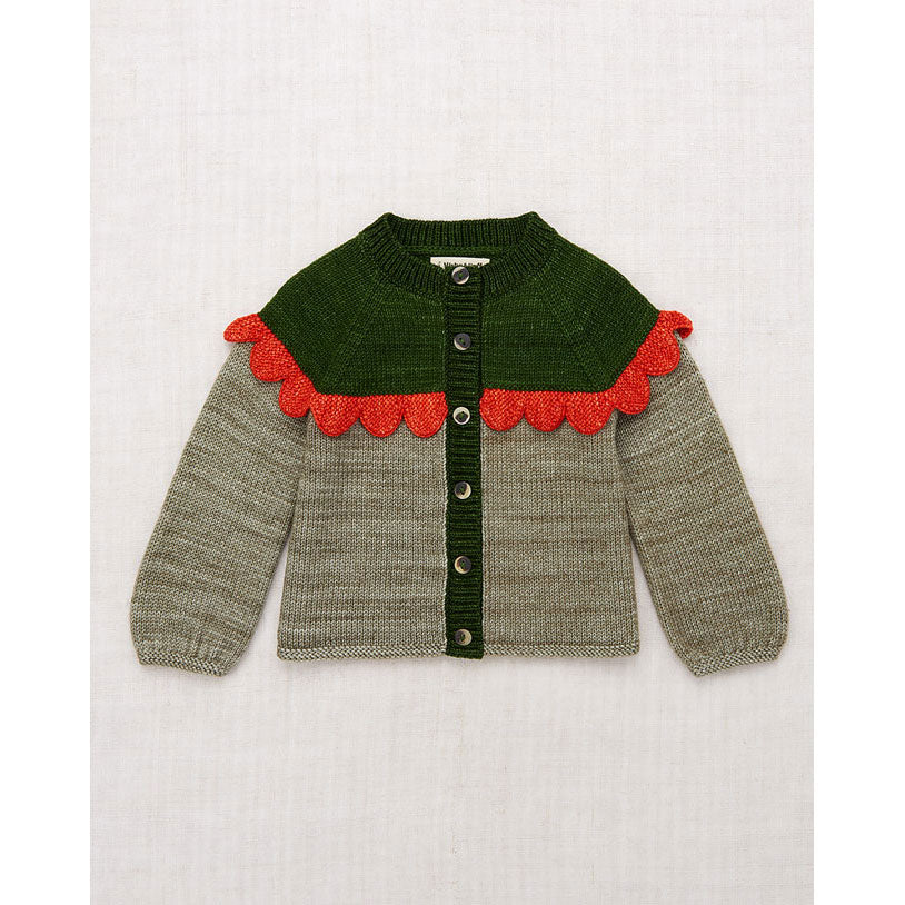 Misha and Puff Seal Gray Scallop Yoke Cardigan – Ladida