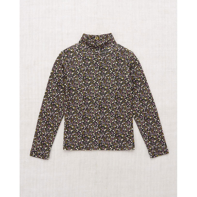Misha and Puff Carbon/Periwinkle Mini Floral Baby Turtleneck – Ladida
