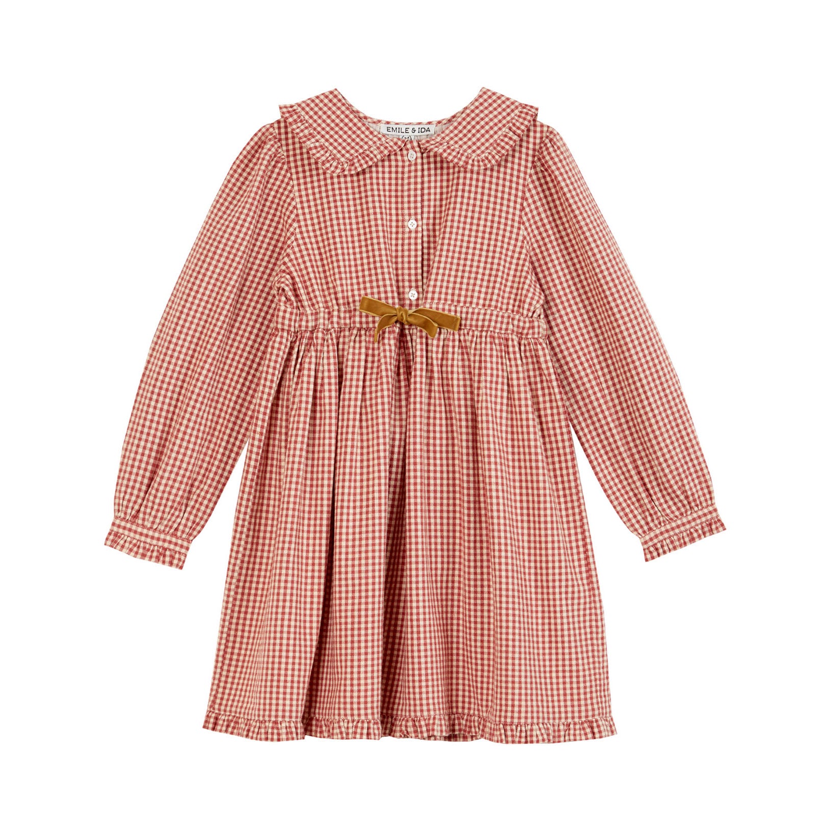 Emile et Ida Embroidered Gingham Blouse, Vivi