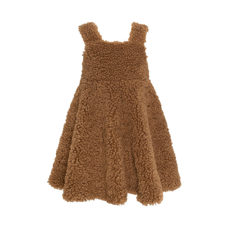 Paade Mode Brown Bonbon Teddy Pinafore Dress – Ladida