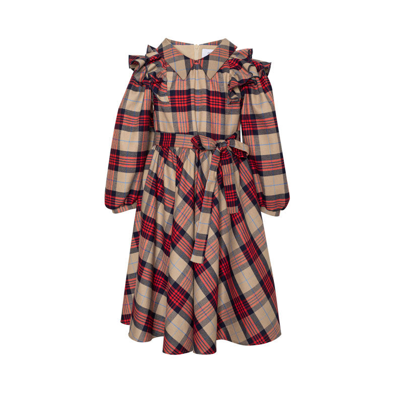Paade Mode Red Plaid Tartan Maxi Dress – Ladida