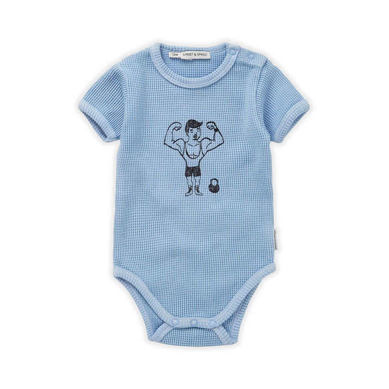Sproet and Sprout Blue Mood Romper- Strong Man