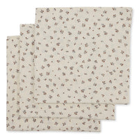Konges Slojd Petit Amour Rose 3 Pack Muslin Cloth