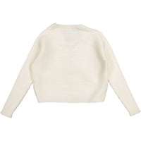 Little Remix Cream Ribly String Sweater
