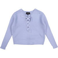 Little Remix Pastel Blue Ribly String Sweater