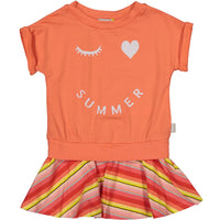 Paul Smith Junior Papaya Heart Summer Dropwaist Dress