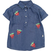 Paul Smith Junior Denim Big Strawberries Dress