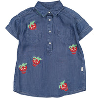 Paul Smith Junior Denim Big Strawberries Dress