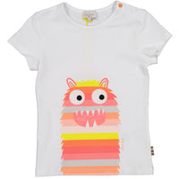 Paul Smith Junior White Pink Monster Stripe Tee