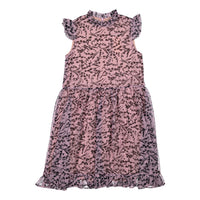 ROWE Pink Floral Ruffle Hem Dress