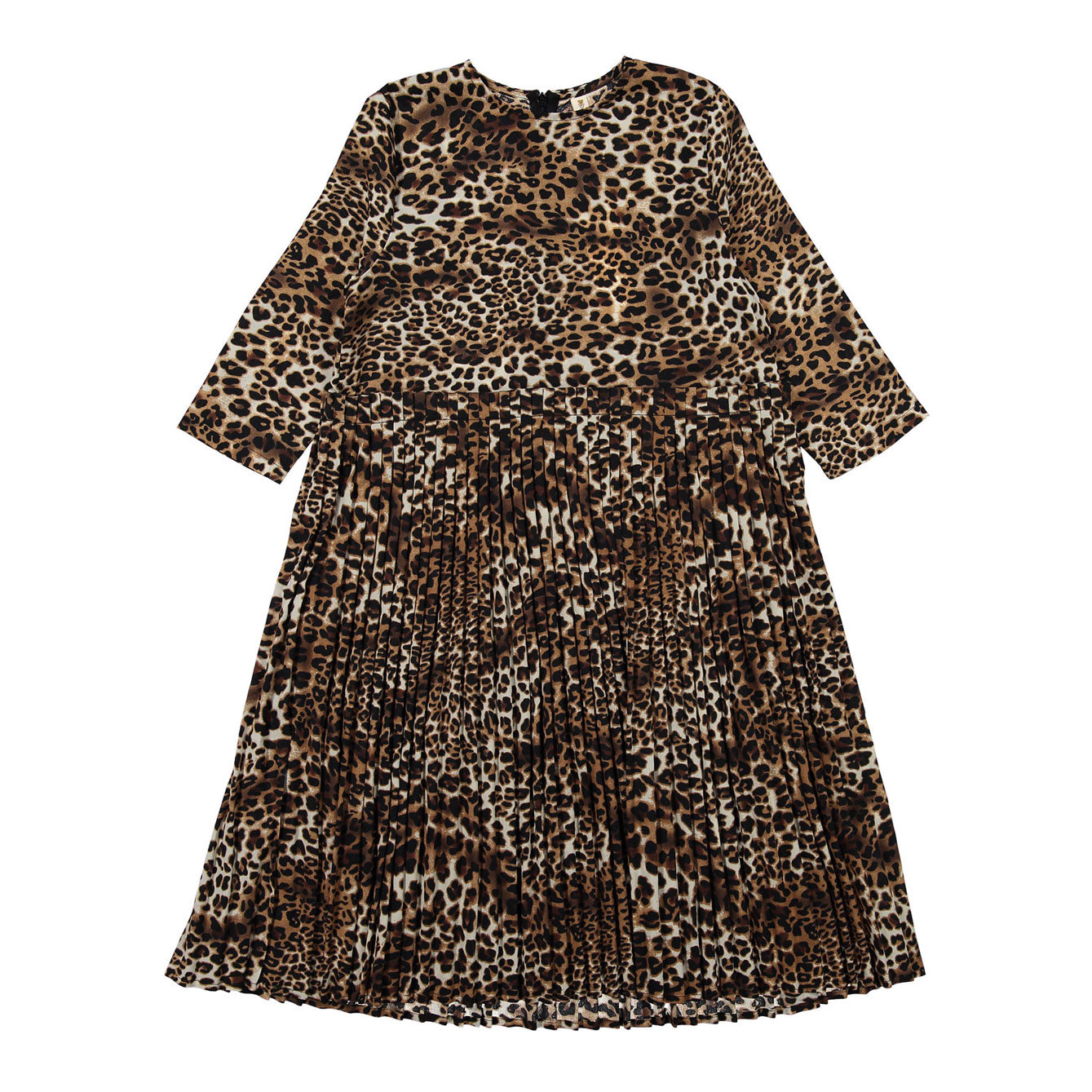 Ava and Lu Leopard High Waisted Pleat Dress – Ladida
