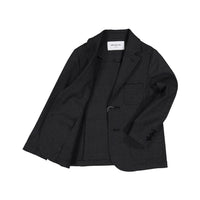 Arch and Line Charcoal Mono-Plaid Suit Jacket