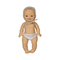 MiniKane Taupe Double Gauze Bonnet