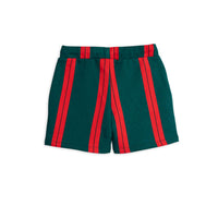 Mini Rodini Green Stripe Sweatshorts