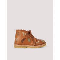 Petit Nord Cognac Autumn Leaves Scallop Boot