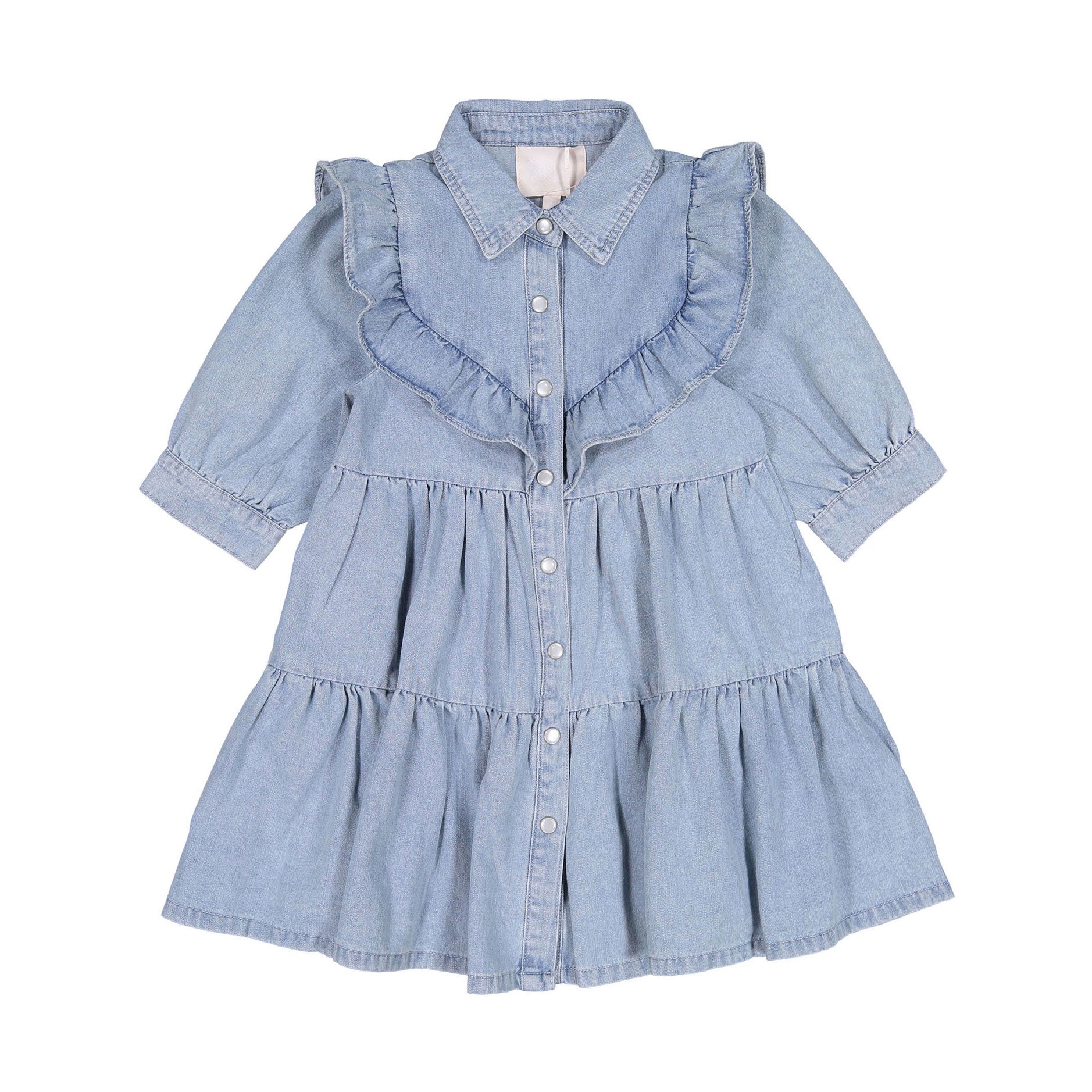 steph denim dress Show Me Your Mumu Steph Mini Dress in Gloomy Blue