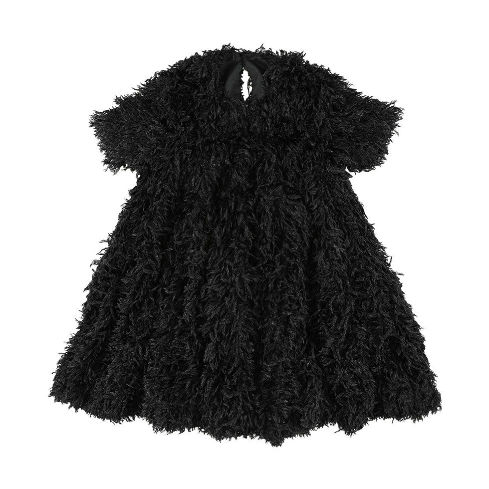 Caroline Bosmans Black Frill Puff Dress – Ladida